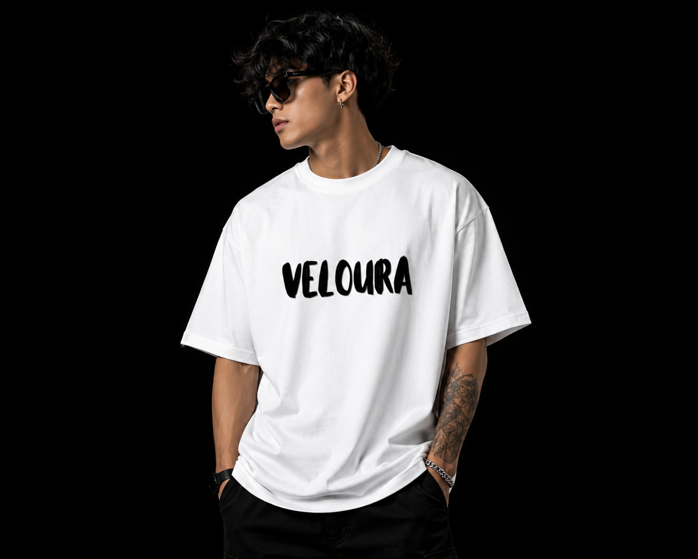 VELOURA Porsche Signature Oversized high quality Street T-Shirt