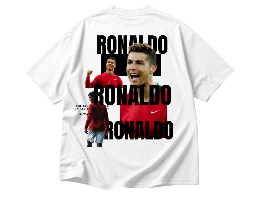 VELOURA High-Quality Elite Football Graphic Tee – White & black Editions
